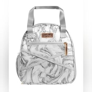 NWT Fit + Fresh Insulated Lunch Bag with Containers - Gray Marble